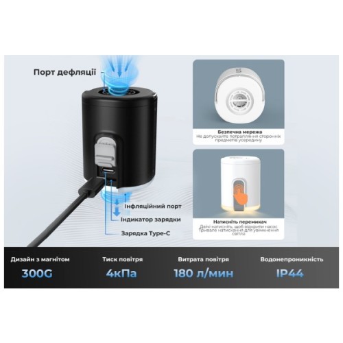 Ліхтар Flextail Tiny Pump 2X з функцією насосу білий (TY2X1600-WT-i)