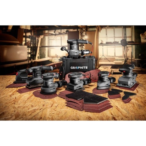 Шліфувальна машина Graphite ексцентрикова 300W, 125мм, 7000-13000об/хв (59G348)