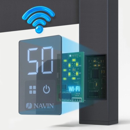 Сушарка для рушників Navin Авангард Х, 800х480, Wi-Fi, чорний муар, лівобічна (12-272155-4880)