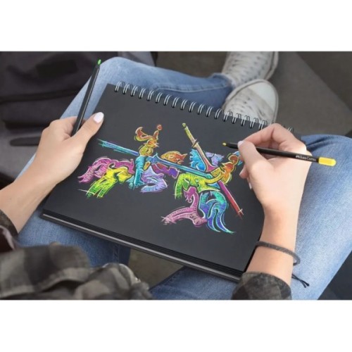 Олівці кольорові Faber-Castell Black Edition colour pencil, тригранні, чорне дерево, 12 кольорів (116412) (31214)