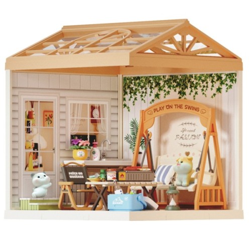 Конструктор Mini House румбокс серії Інтер'єр – Патіо (світло) (8010)