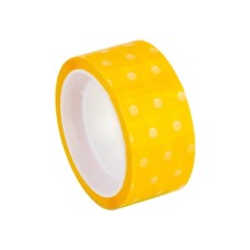 Скотч Optima декоративний 18 мм x 10 м , Dots жовтий (O45373)