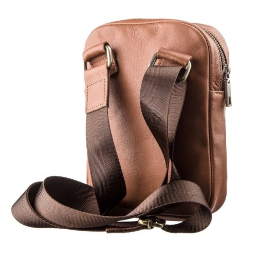 Сумка Shvigel Чоловіча шкіряна Руда (19104)