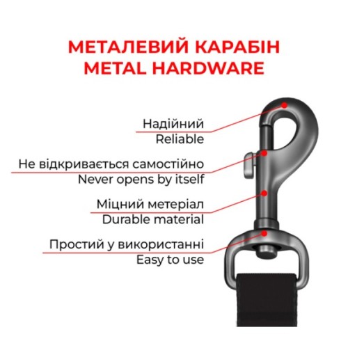 Повідець для собак WAUDOG Nylon "Зубасті монстри" M Ш 20 мм Д 200 см (757-4048)