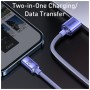 Дата кабель USB 2.0 AM to Lightning 1.2m 2.4A Crystal Shine Series purple Baseus (CAJY000005)