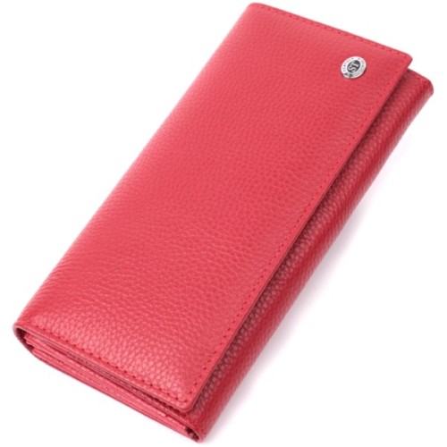 Гаманець ST Leather З натуральної шкіри Червоний (22514)