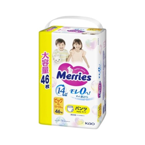 Підгузки Merries розмір XL (12-22 кг) трусики 46 шт (4901301442963)