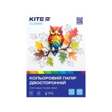 Кольоровий папір Kite А5 двосторонній Classic (10 аркушів/10 кольорів) (K-293)
