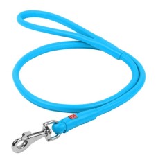 Повідець для собак WAUDOG Glamour круглий S-M Д 10 мм Д 122 см блакитний (33782)