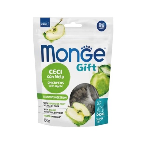 Ласощі для собак Monge Gift Dog Sensitive digestion нут з яблуком (веган) 150 г (8009470085694)