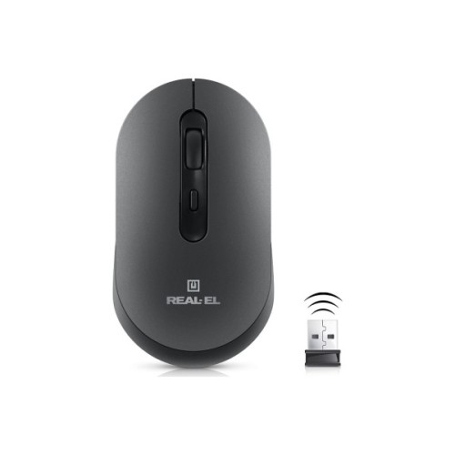 Мишка REAL-EL RM-470W Wireless/Bluetooth Dark Gray (EL123200049)