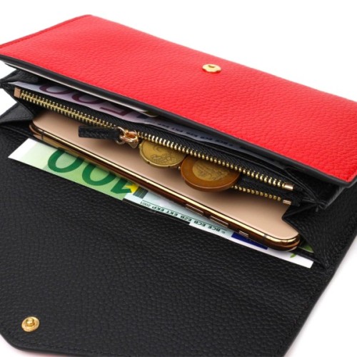 Портмоне Tony Bellucci З натуральної шкіри Червоне (21974)