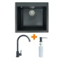 Мийка кухонна Adamant Univer графіт + змішувач + дозатор (4824296902113)