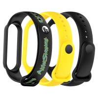 Ремінець до фітнес браслета Armorstandart комплект 3шт Xiaomi Mi Band 7/6/5 New Style Inscription (ARM87044)