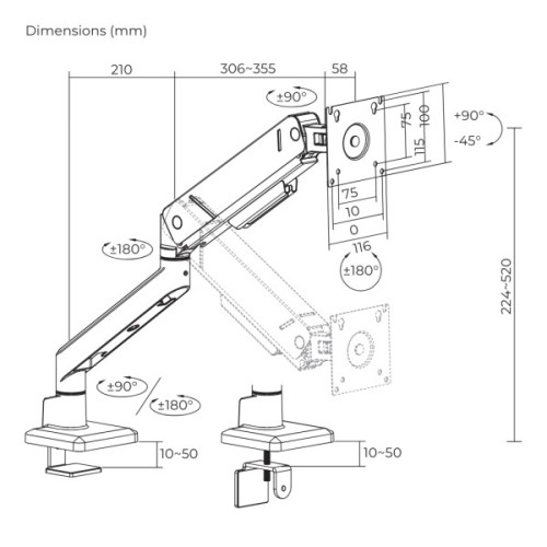 Кронштейн ITech LDT115-C012E