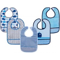 Слинявчик Luvable Friends 5 шт з візерунками, блакитний (2208 M)