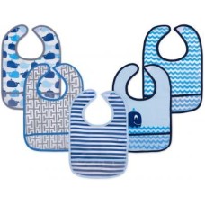 Слинявчик Luvable Friends 5 шт з візерунками, блакитний (2208 M)