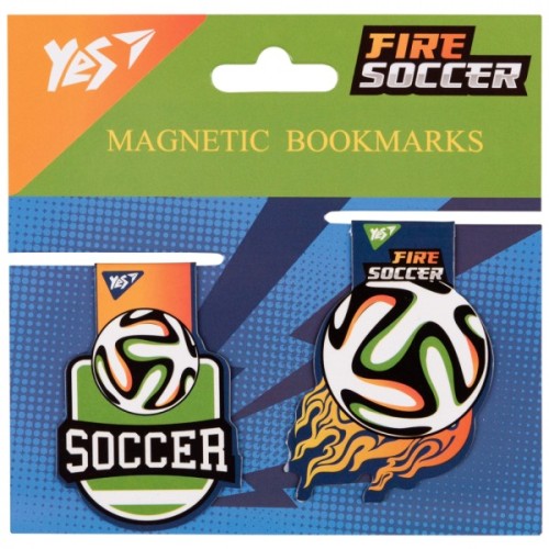Закладки для книг Yes магнітні Football, 2шт (708111)
