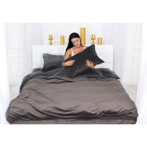Постільна білизна MirSon Велюр Winter Frost 28-0005 + 28-0003 Anemone Velvet 143х210 (2200004009001)