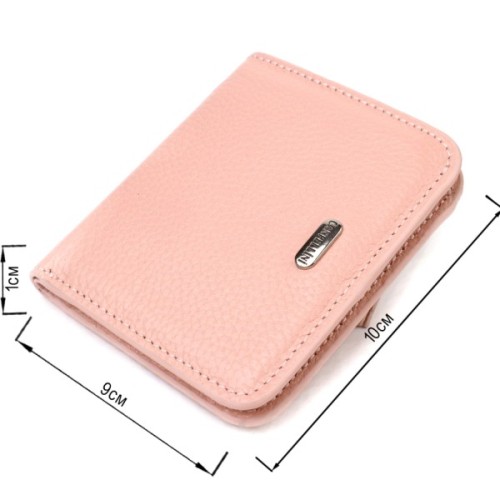 Гаманець Canpellini З натуральної шкіри флотар Рожевий (21797)