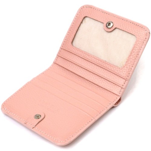 Гаманець Canpellini З натуральної шкіри флотар Рожевий (21797)