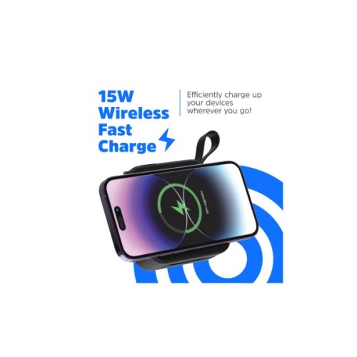 Батарея універсальна Energizer Magnetic Wireless 10000mAh 20W PD, AC зарядка, QI/15W, built-in USB-C (QM10001AC)