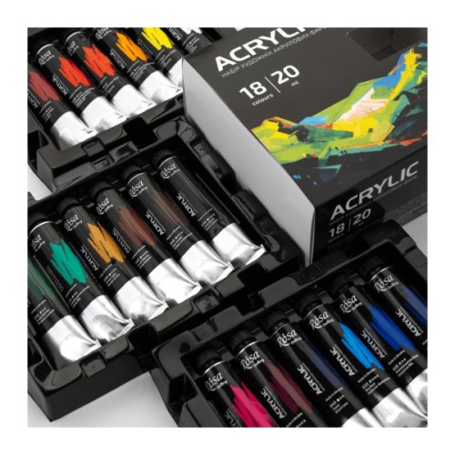 Акрилові фарби Rosa Gallery 18 x 20 мл блістер (4823098538165)