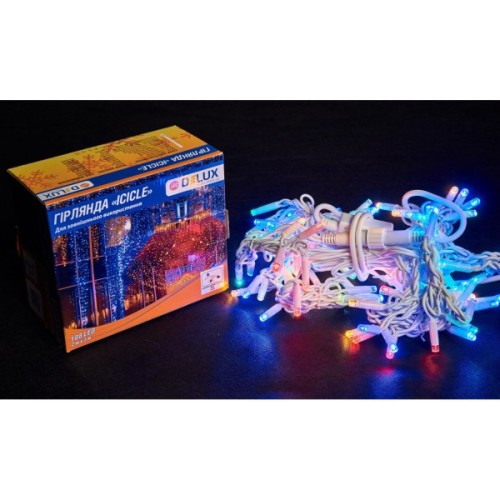 Гірлянда Delux ICICLE flash 108LED 2 х 1 м мульти / білий IP44 EN (90012949)