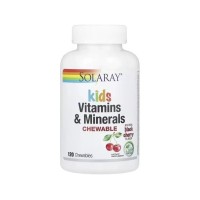 Вітамінно-мінеральний комплекс Solaray Вітаміни та мінерали для дітей, смак вишні, Kids Vitamins & Mineral (SOR-04797)