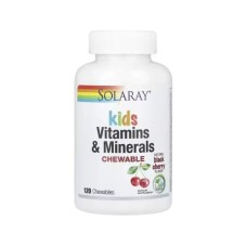 Вітамінно-мінеральний комплекс Solaray Вітаміни та мінерали для дітей, смак вишні, Kids Vitamins & Mineral (SOR-04797)