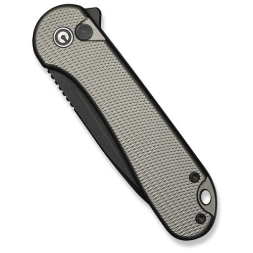 Ніж Civivi Button Lock Elementum II, Grey Aluminum, Darkwash (C18062PD-1)