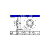 Гальмівний диск ATE 24-0128-0296-1-02