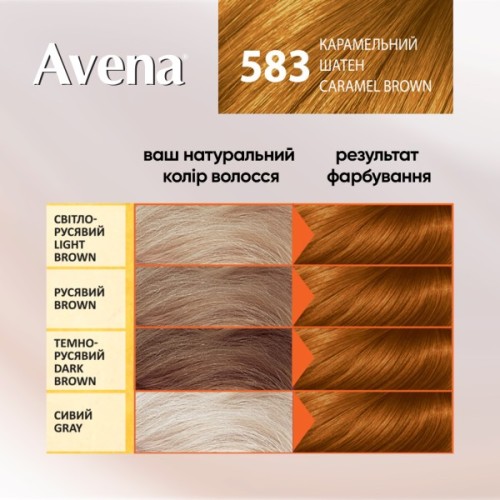 Фарба для волосся Acme Color Avena Gloss Color Стійка 583 - Карамельний шатен (4823115502629)
