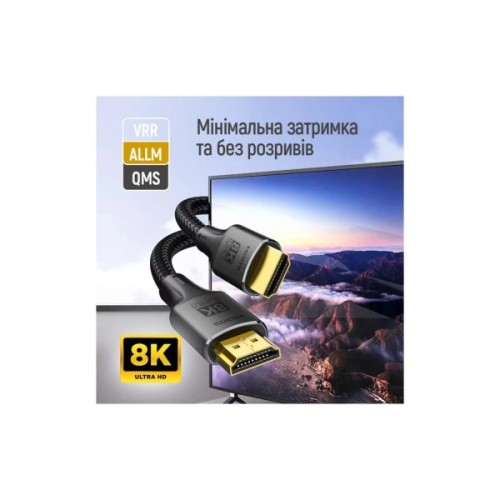 Кабель мультимедійний HDMI M to HDMI M 3.0m V2.1 8K black ColorWay (CW-CBHD089-BK)