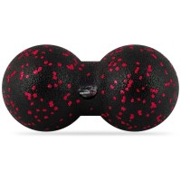 Масажний м'яч PowerPlay PP-4352 Epp foam peanut ball (d8х16cm) Чорно/Червоний (PP_4352_Red_8*16)
