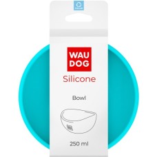 Посуд для котів WAUDOG Silicone Миска 250 мл блакитна (50812)