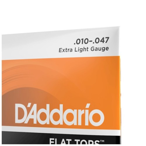 Струни для гітари D'Addario Flat Tops Phosphor Bronze Extra Light (10-47) (EFT15)