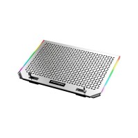 Підставка до ноутбука IceCoorel 10-15.6", 6*80mm 1800 RPM, 2*USB, 366x256x23mm, RGB (A17)