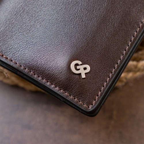 Портмоне Grande Pelle У гладкій шкірі Коричневе (11328)