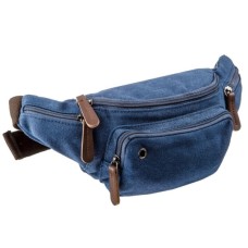 Сумка Vintage Поясна текстильна Синя (20173)