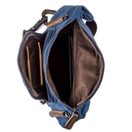 Сумка Vintage Поясна текстильна Синя (20173)