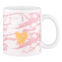 Чашка Ardesto Hello, 330мл, кераміка, біло-рожевий (AR3048WP)