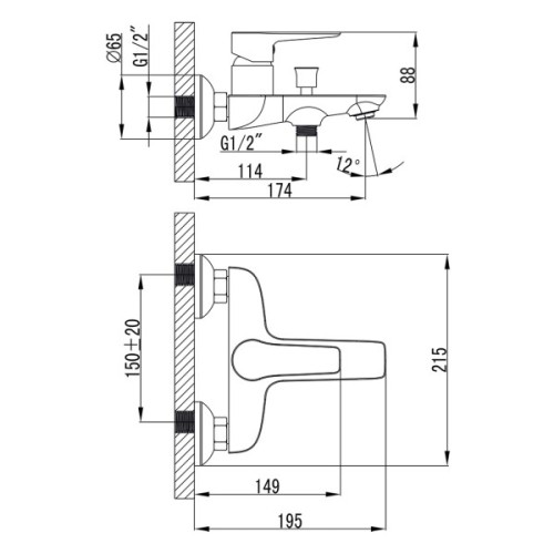 Змішувач Corso BC-1C121W (9605203)