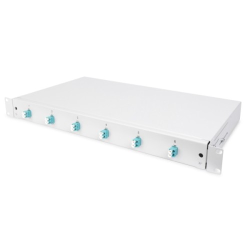 Патч-панель 1U 19", 6xLC duplex, incl, Splice Cass, OM3 Color Pigtails, Adapter Digitus (DN-96330/3)