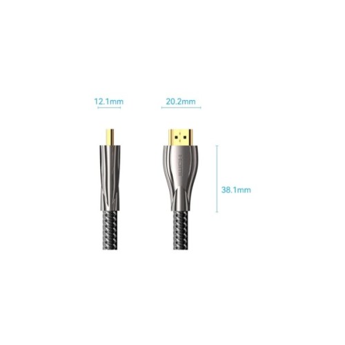 Кабель мультимедійний HDMI M to HDMI M 5.0m V2.0 4K60Hz braided zinc alloy black Vention (ALMBJ)