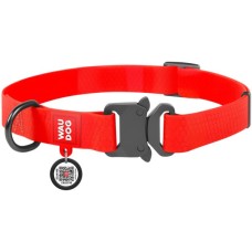 Нашийник для тварин WAUDOG Waterproof з QR паспортом L Ш 25 мм Д 31-49 см(червоний) (27863)