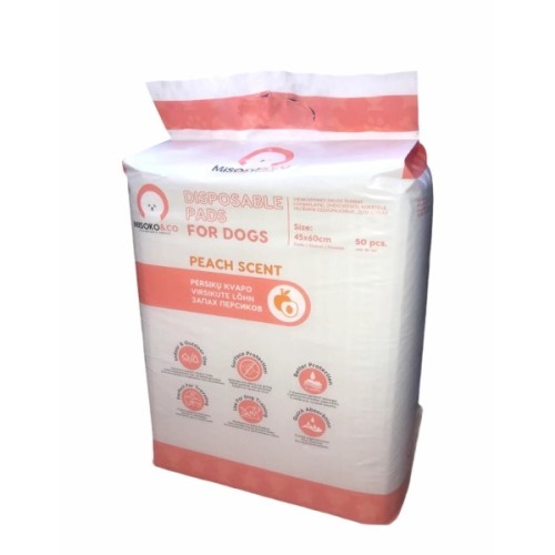 Пелюшки для собак MISOKO&CO з ароматом персика 45х60 см 50 шт (SHAMSK63062_50)