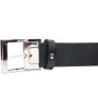 Ремінь Grande Pelle Шкіряний брючний з квадратною пряжкою Чорний (11678)