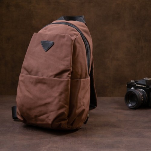 Сумка Vintage Через плече нейлон Коричнева (20634)