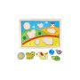Розвиваюча іграшка Hape Дерев'яна рамка-вкладиш Долина 3 в 1 (E1601)